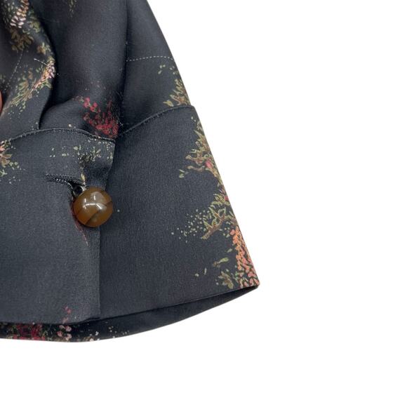 Vince Wisteria Wrap Dress Midi Satin Long Sleeve Black Size XL *Damaged - Picture 9 of 16